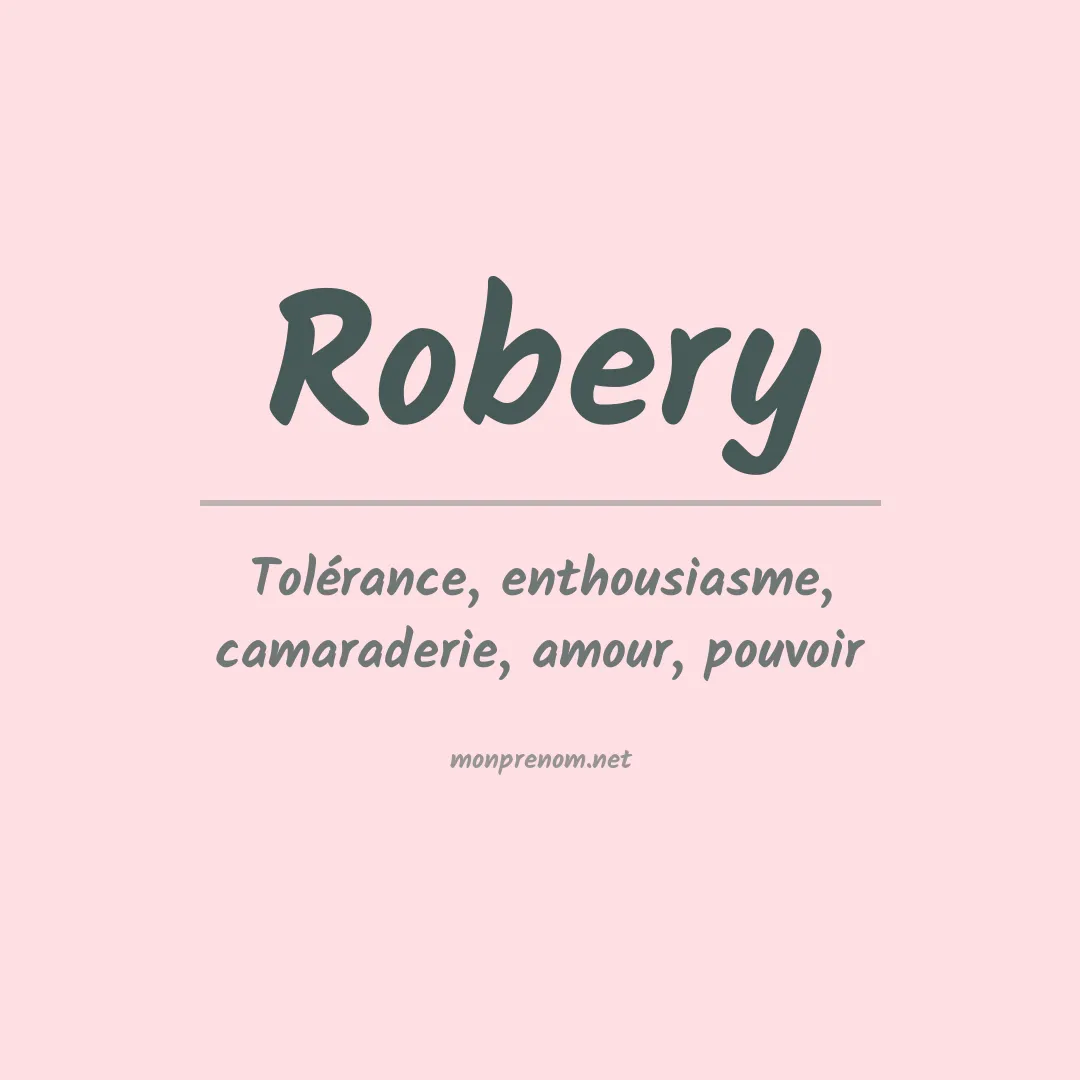 Prénom Robery