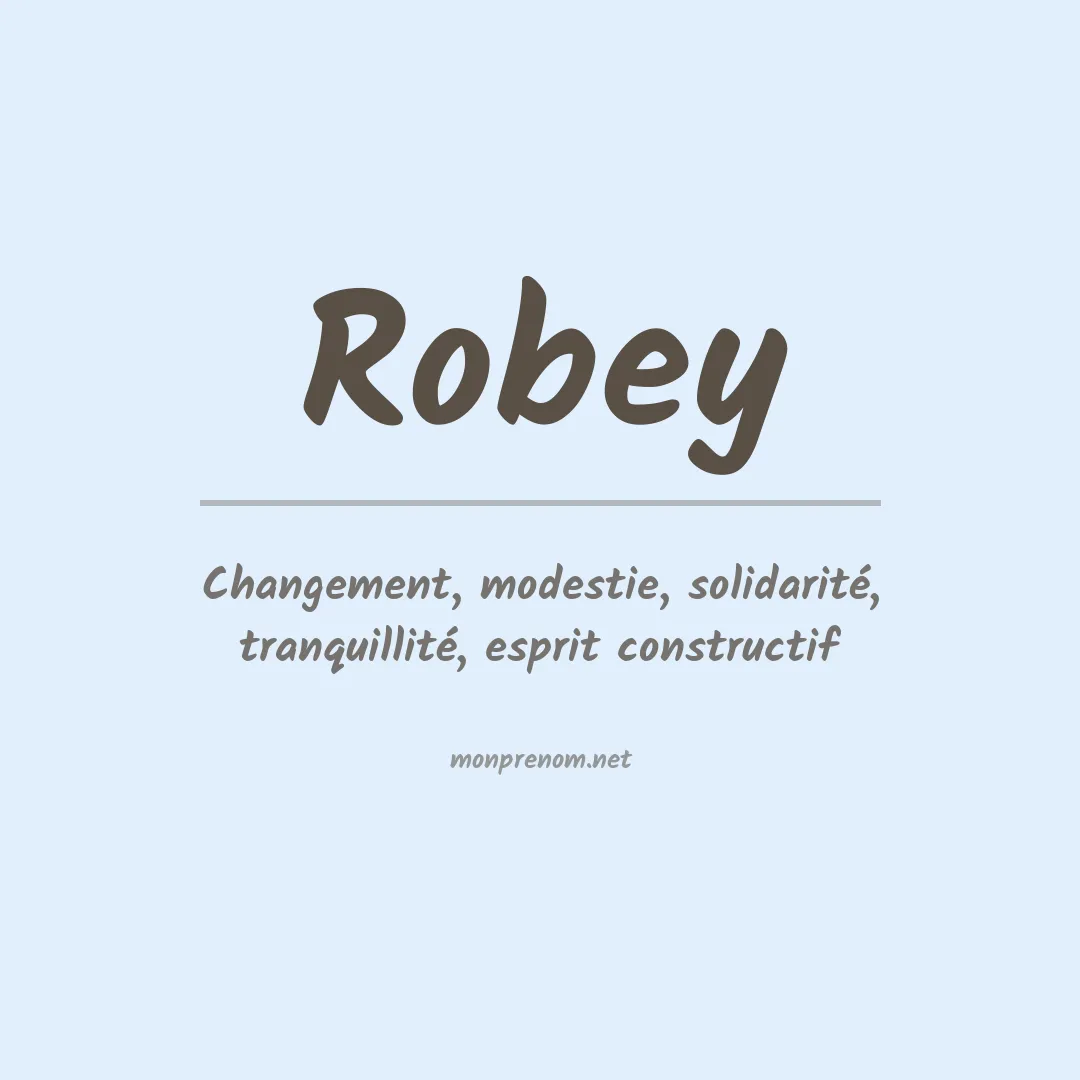 Prénom Robey