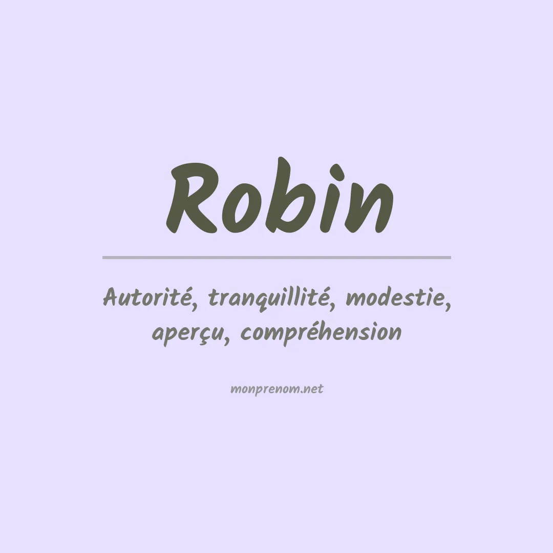 Prénom Robin