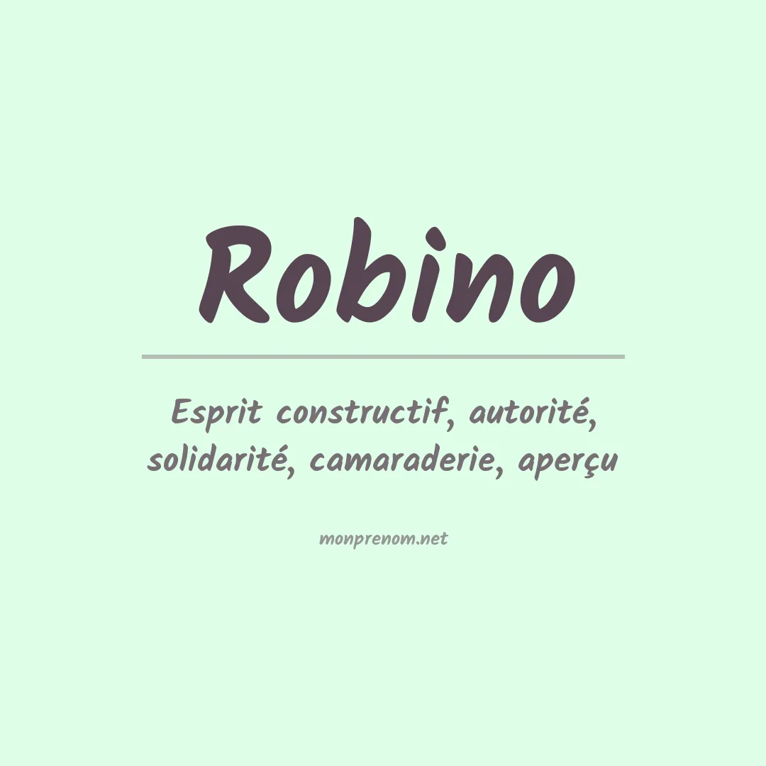 Prénom Robino