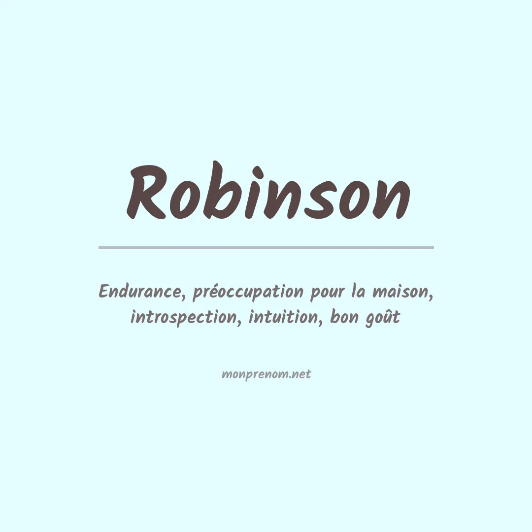 Prénom Robinson