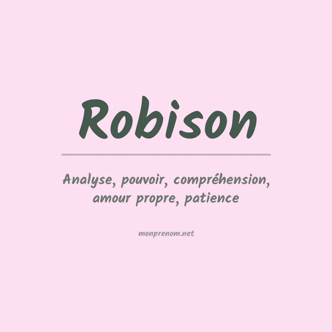 Prénom Robison