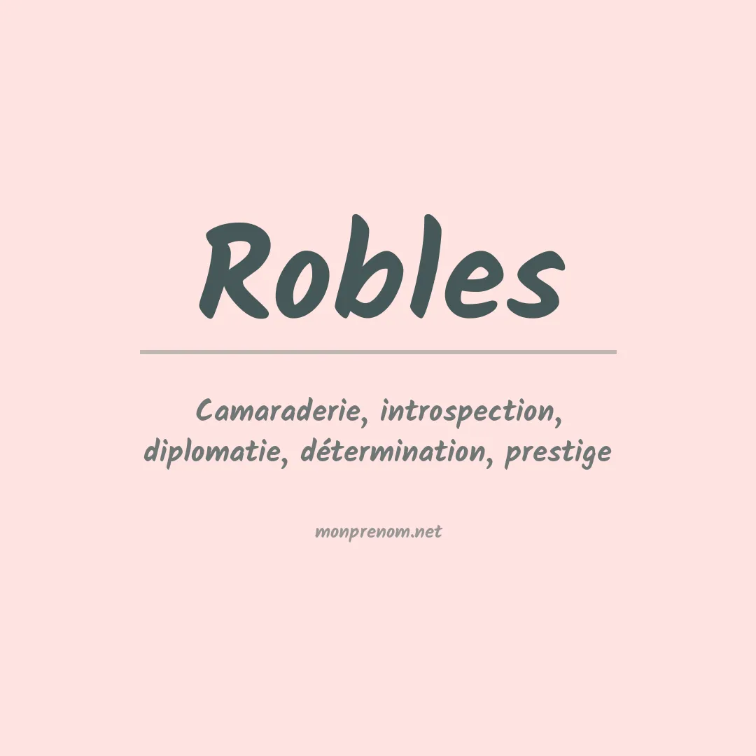 Prénom Robles