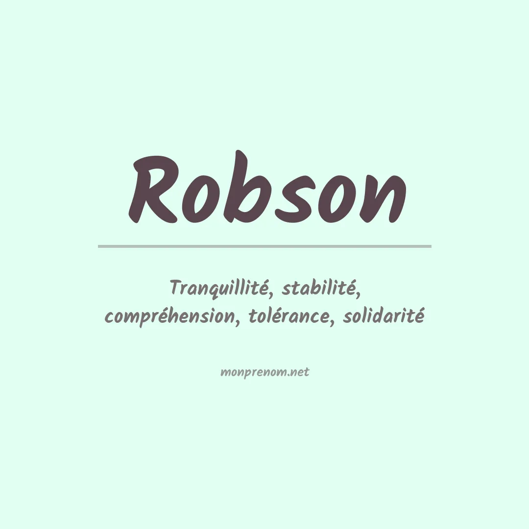 Prénom Robson