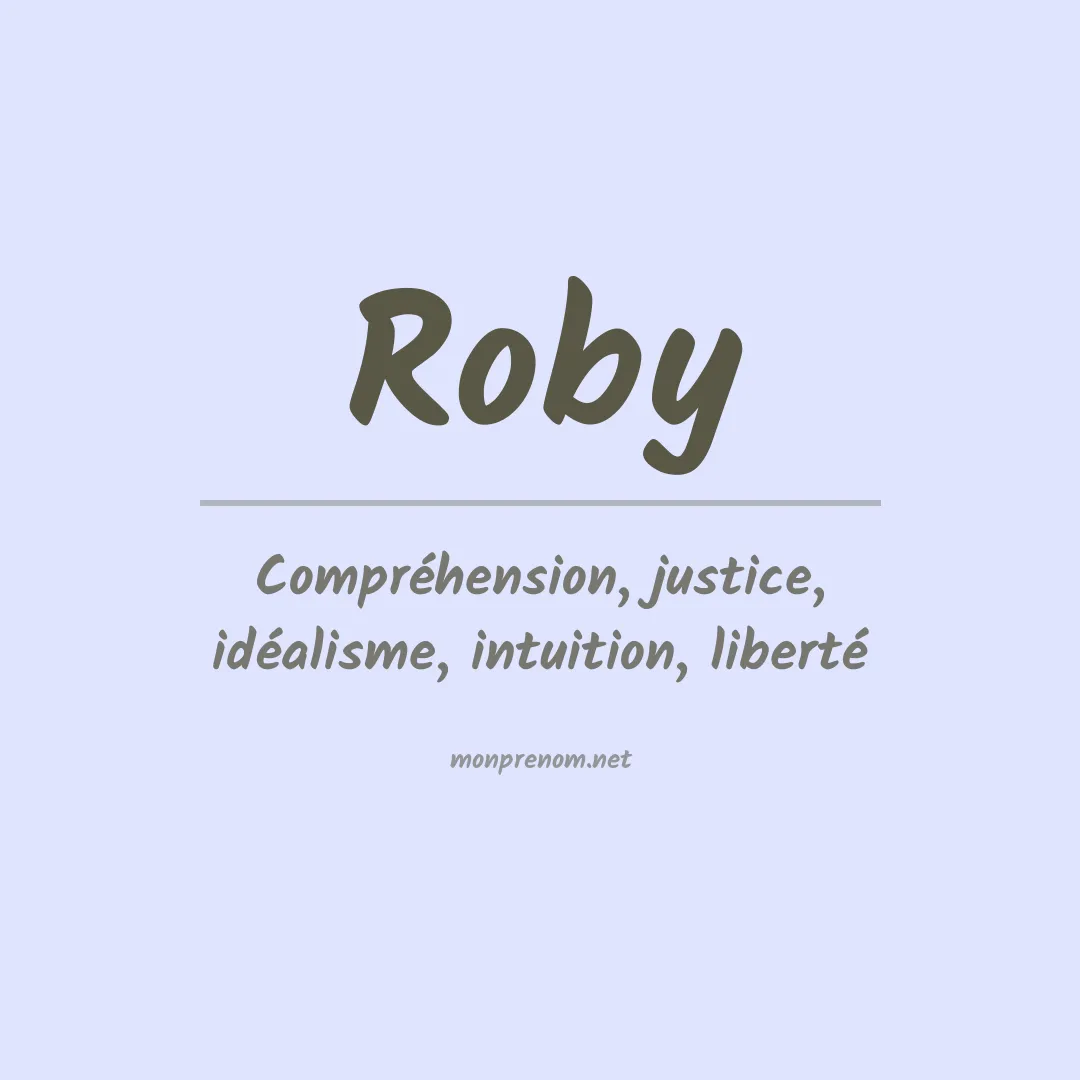 Prénom Roby