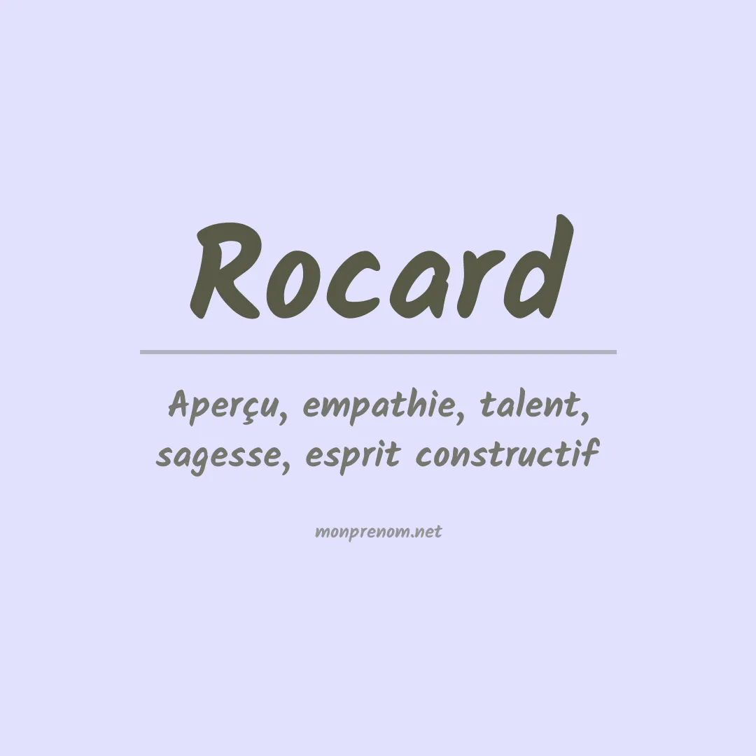 Signification du prénom Rocard