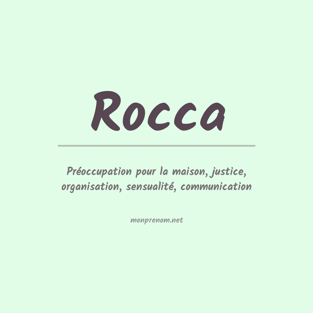 Prénom Rocca