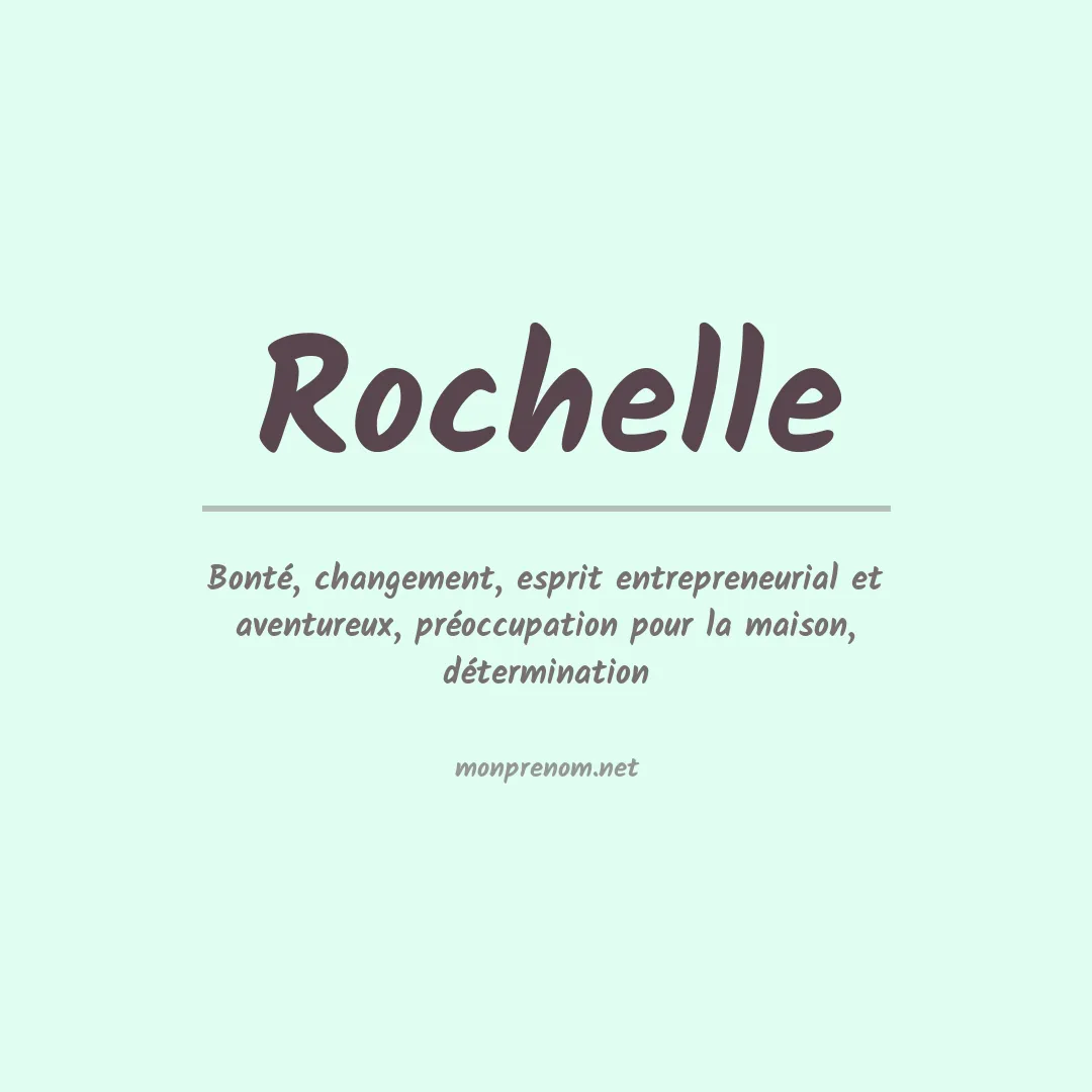 Prénom Rochelle