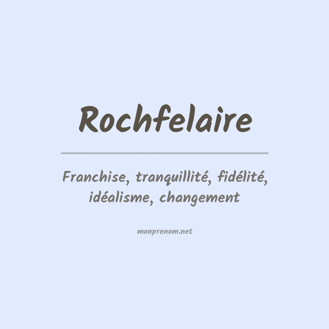 Prénom Rochfelaire