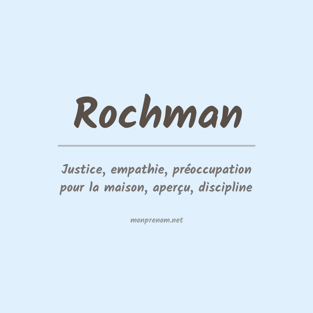 Prénom Rochman