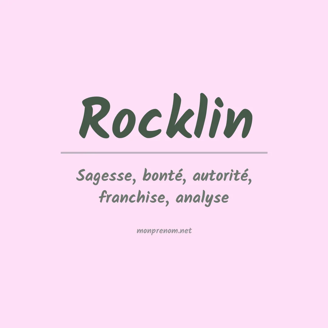 Prénom Rocklin