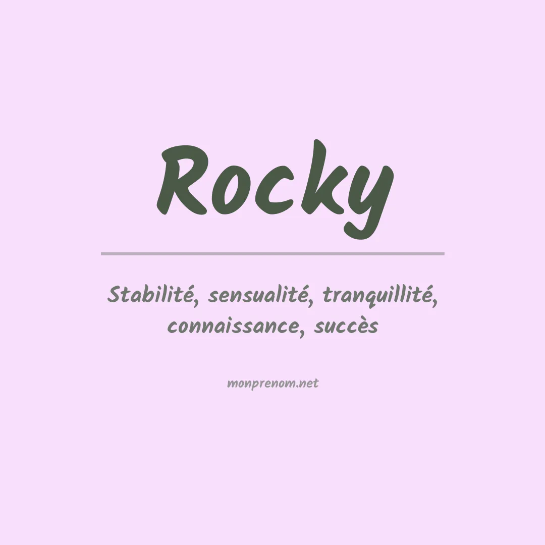 Prénom Rocky