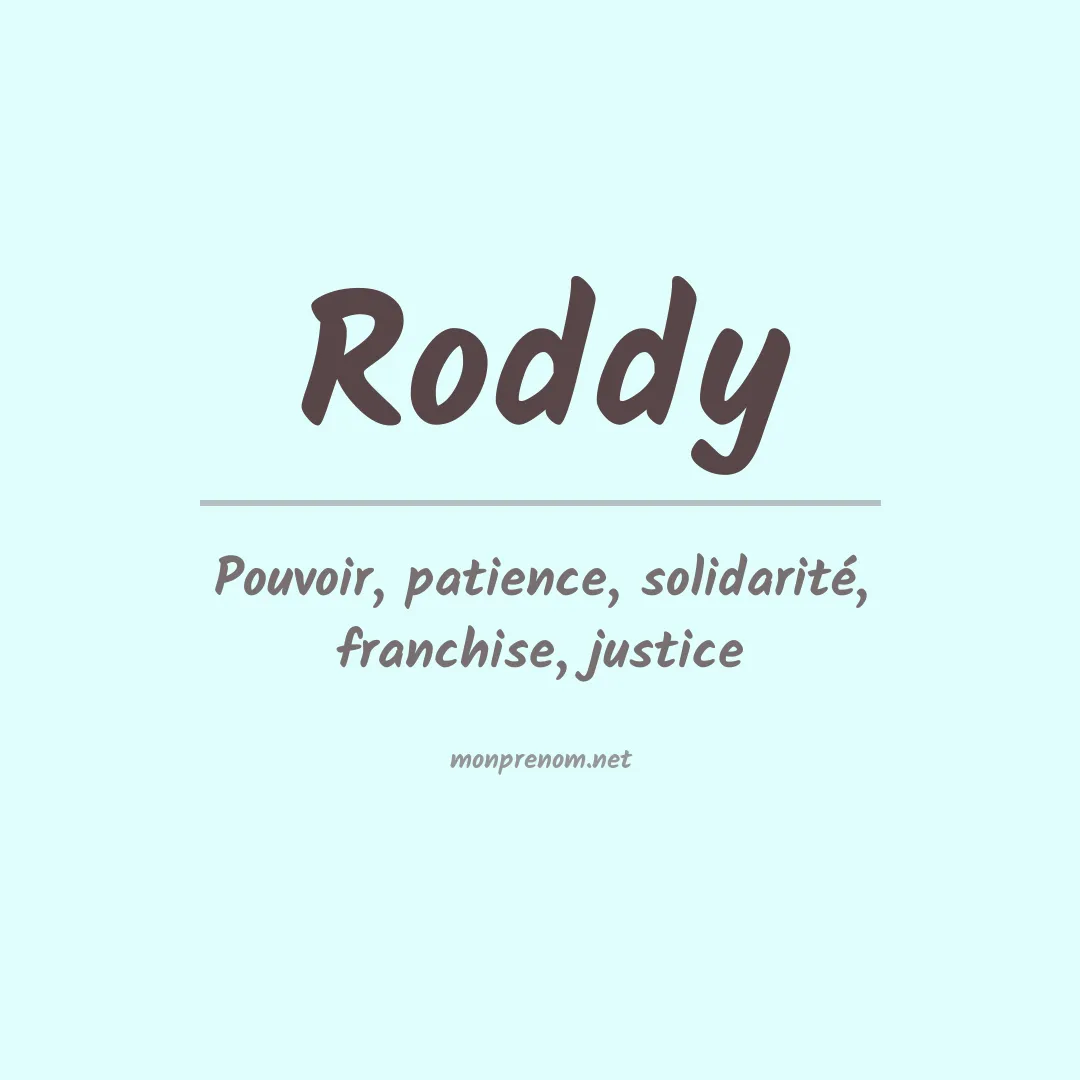 Prénom Roddy