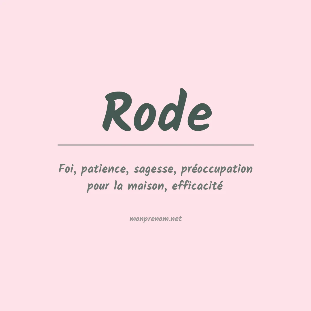 Prénom Rode