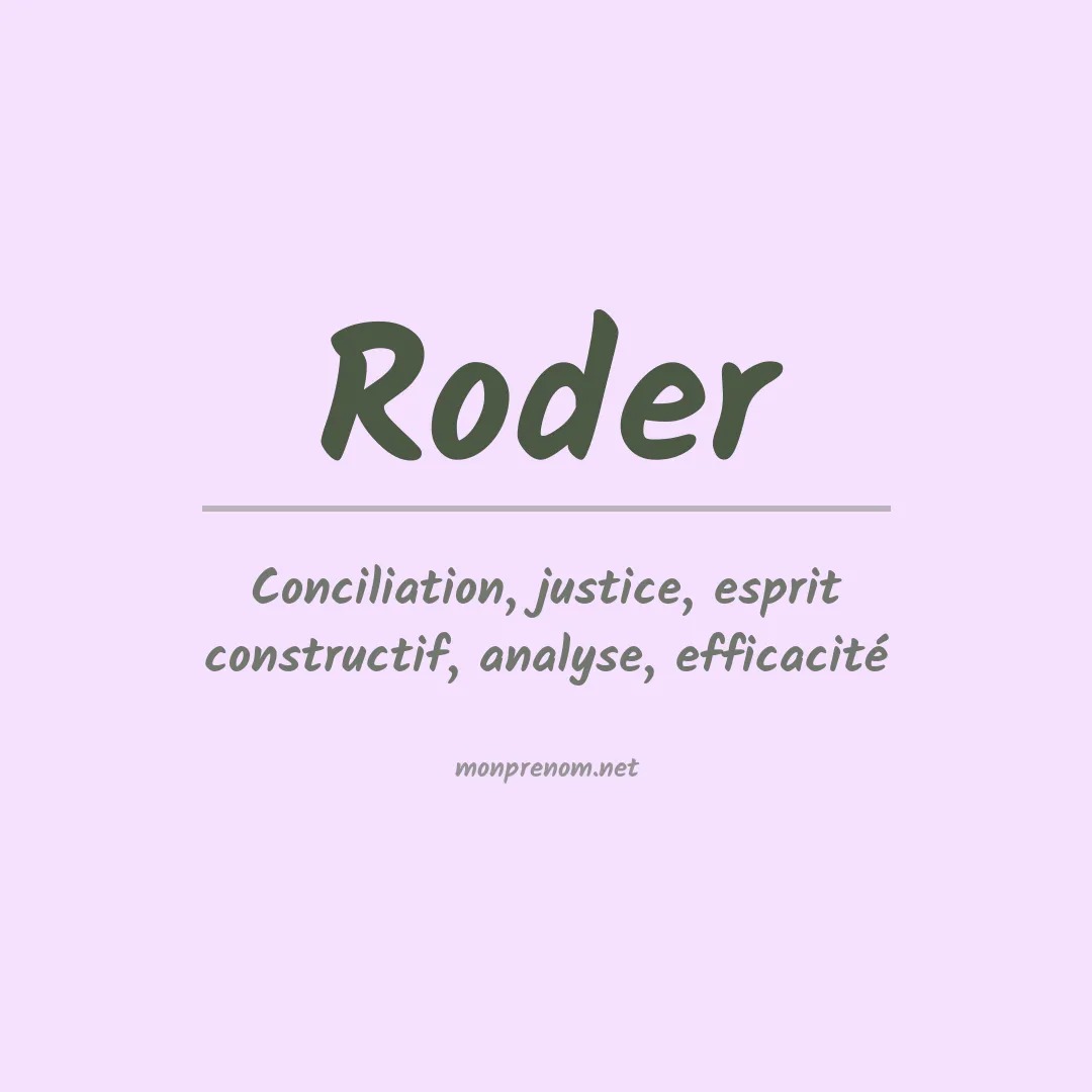 Prénom Roder
