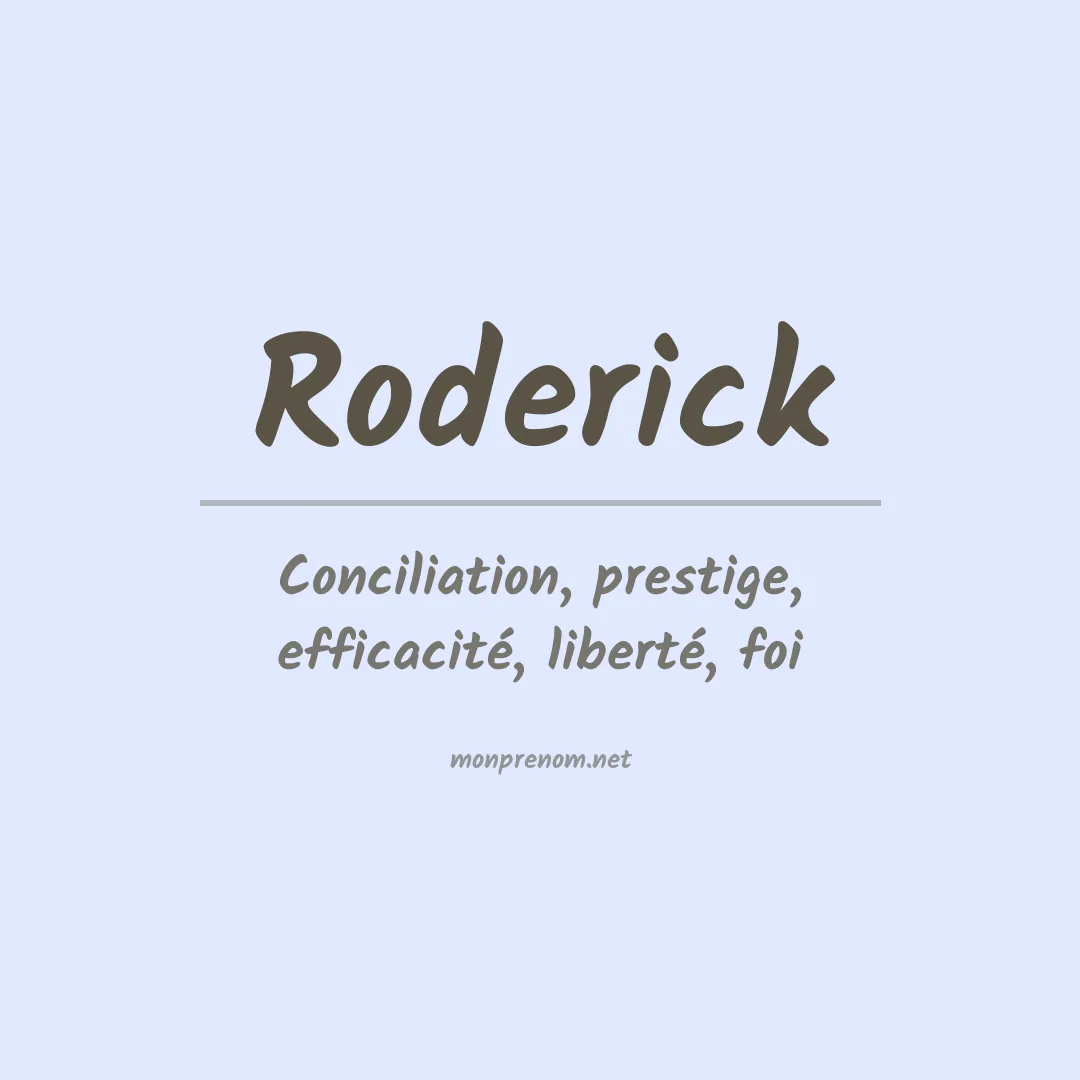 Prénom Roderick
