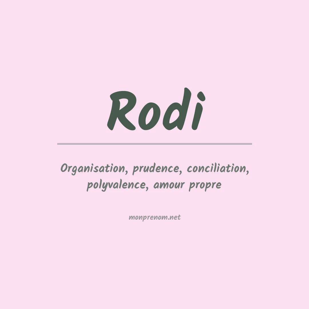 Prénom Rodi