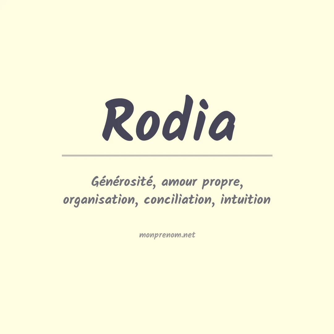 Prénom Rodia