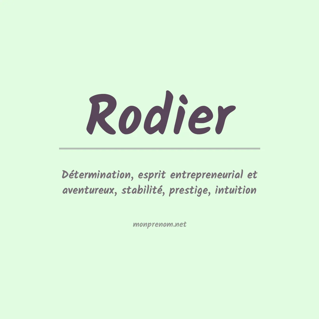 Prénom Rodier