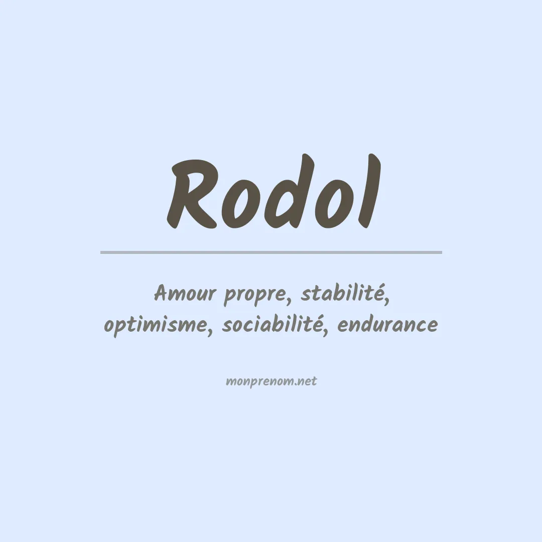 Signification du prénom Rodol
