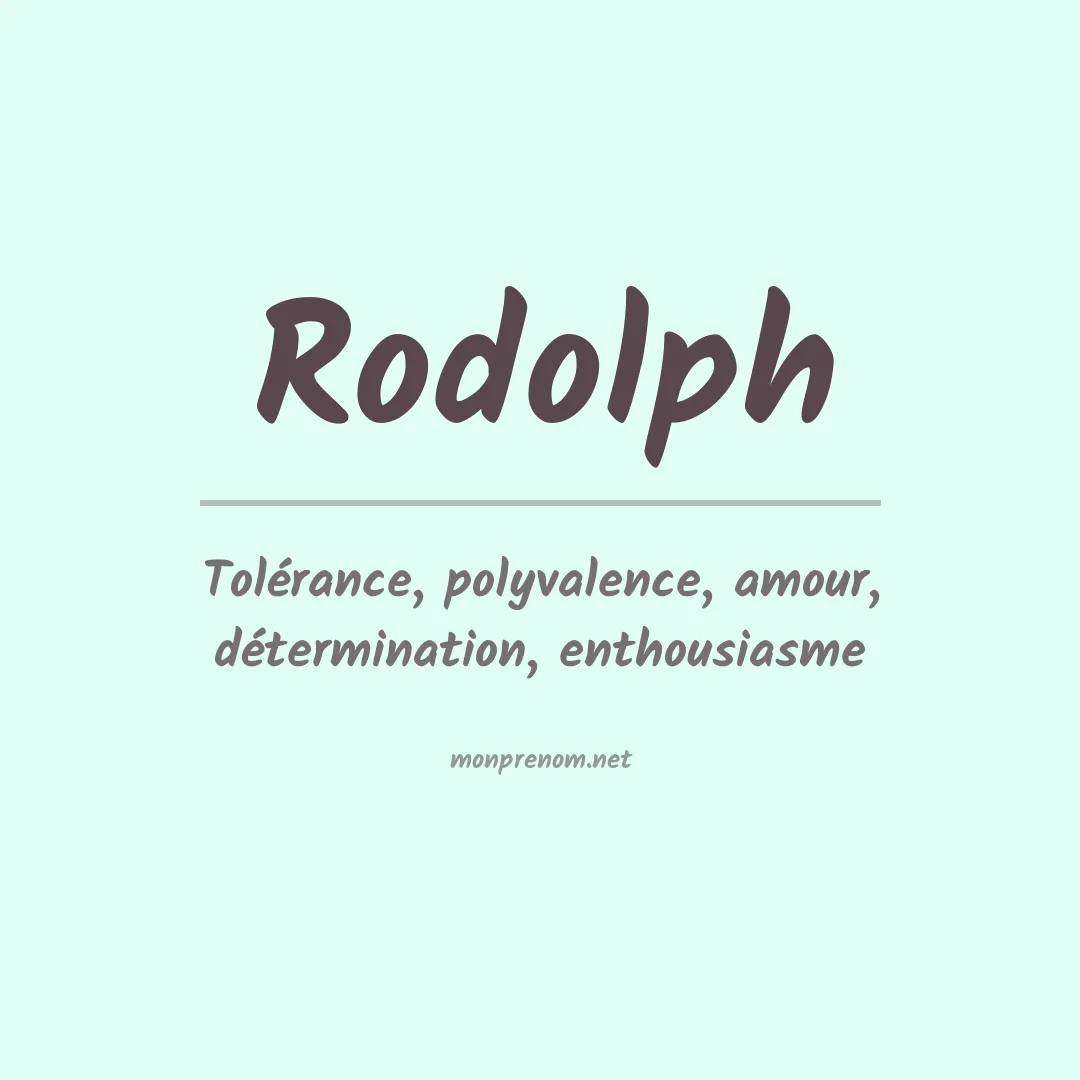 Signification du prénom Rodolph
