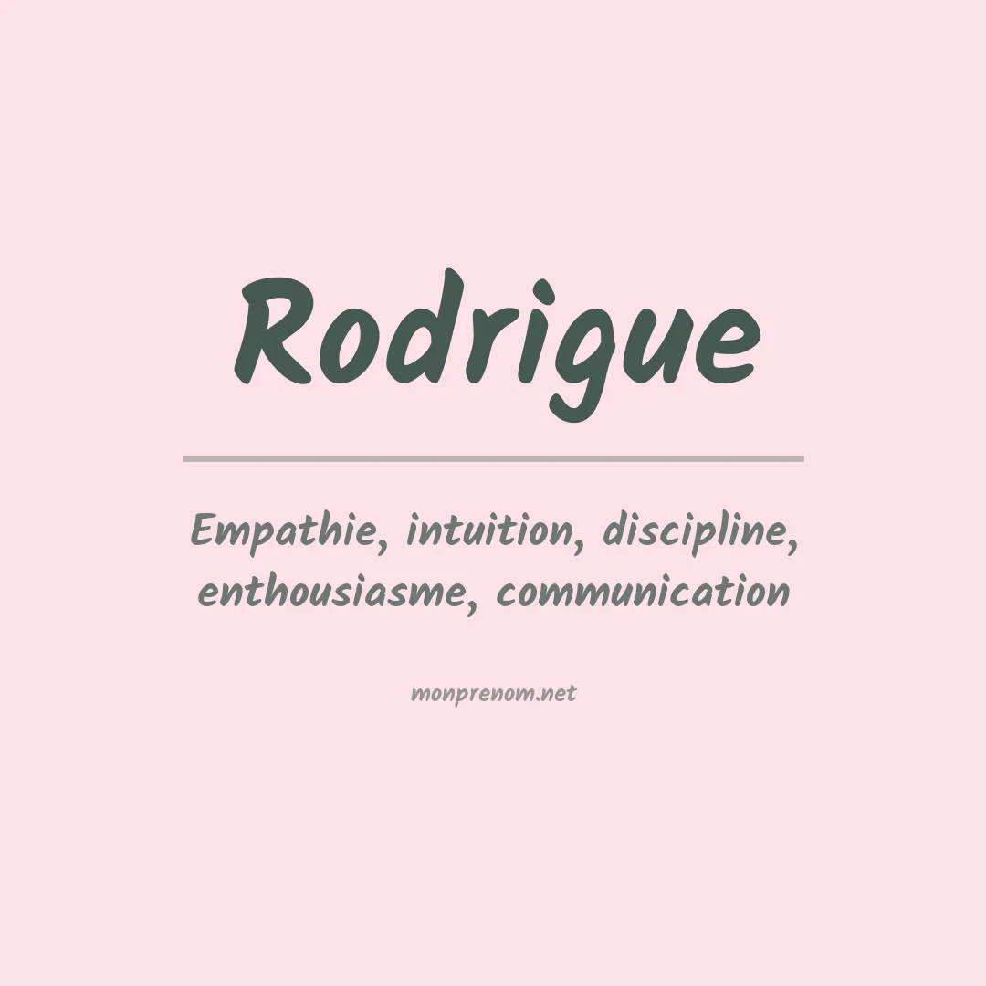 Prénom Rodrigue