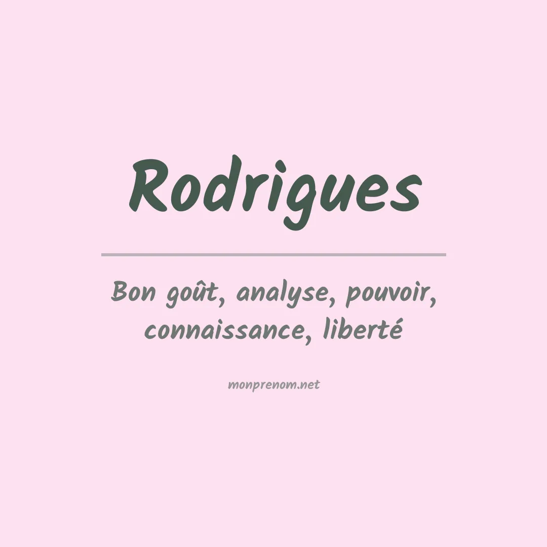 Prénom Rodrigues