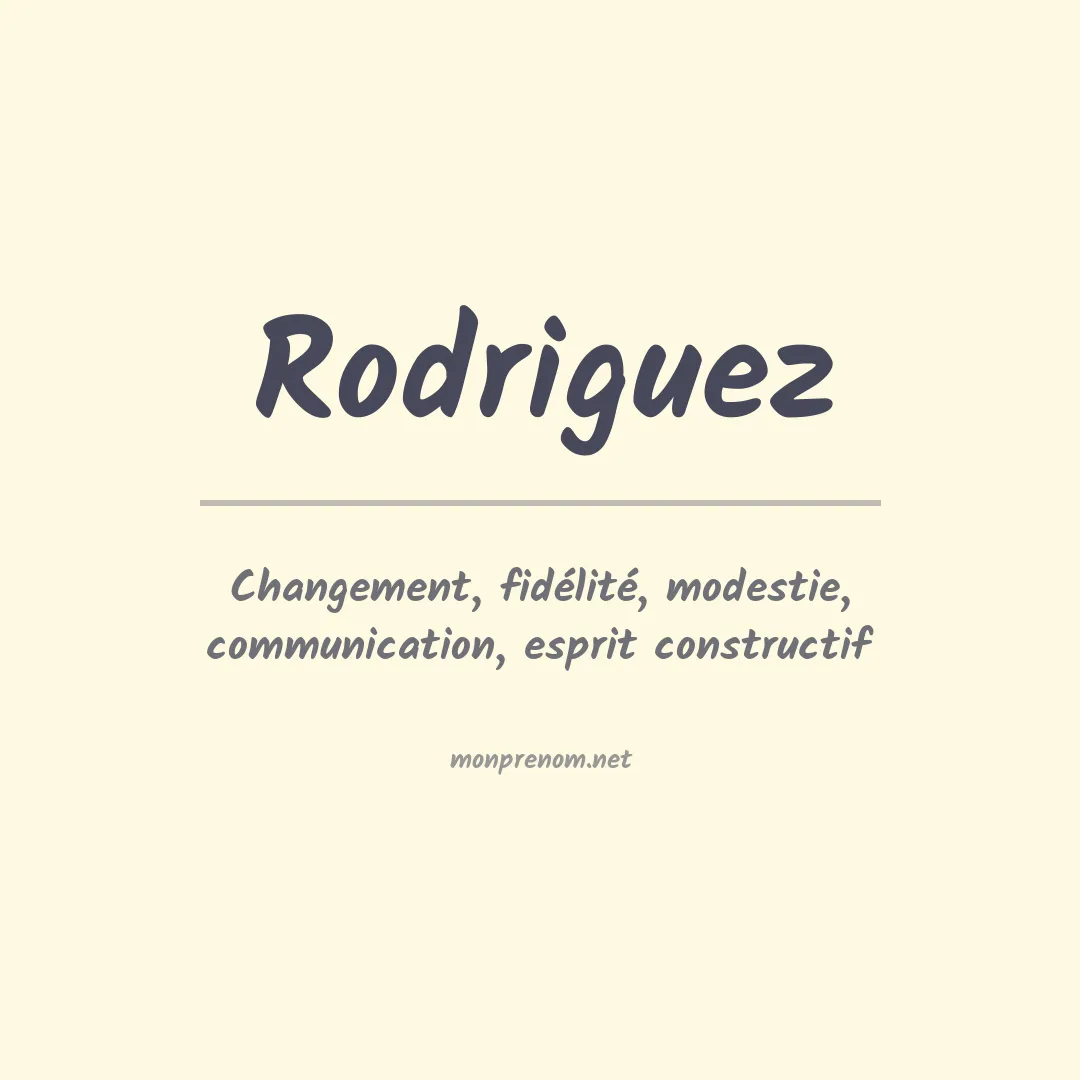 Prénom Rodriguez