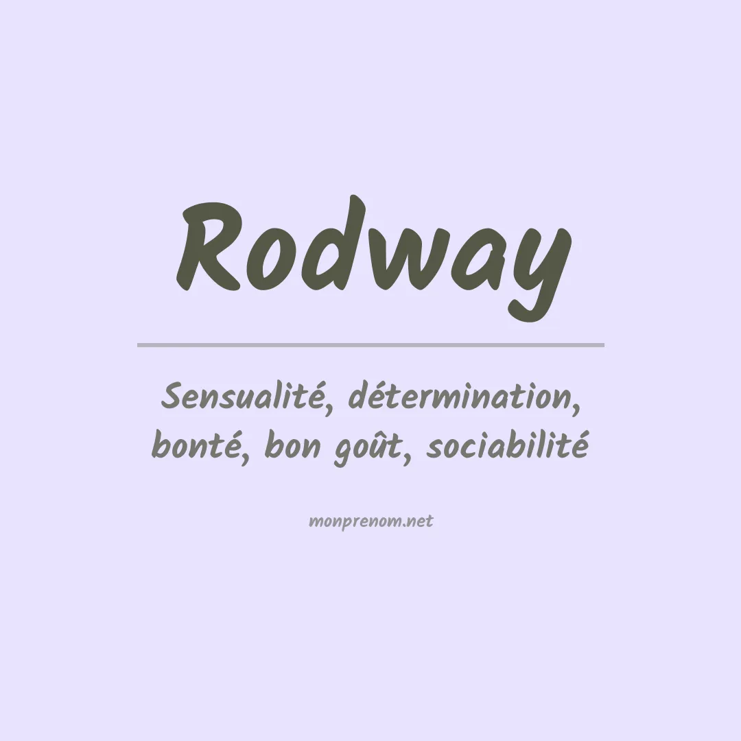 Prénom Rodway
