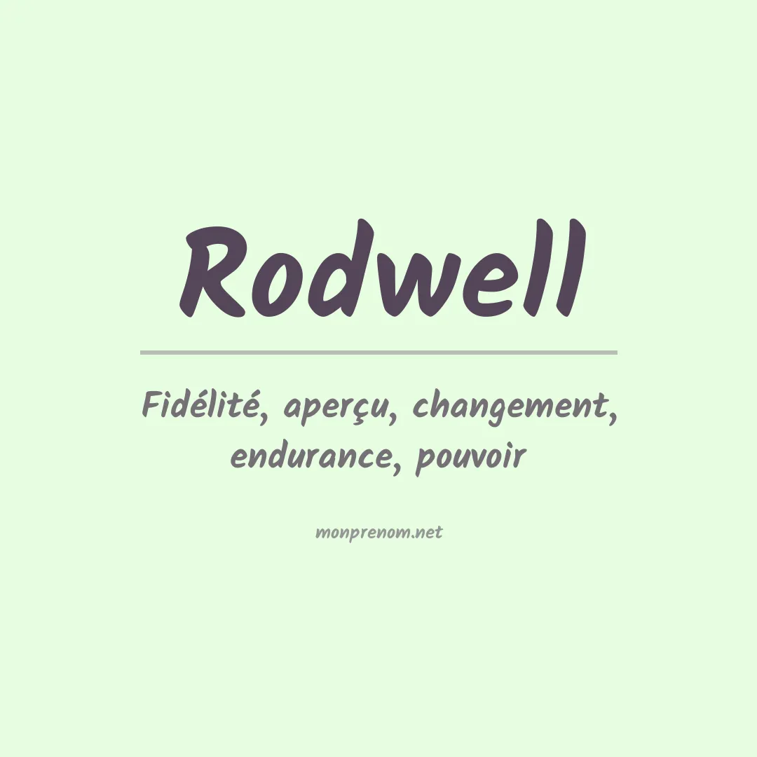 Prénom Rodwell
