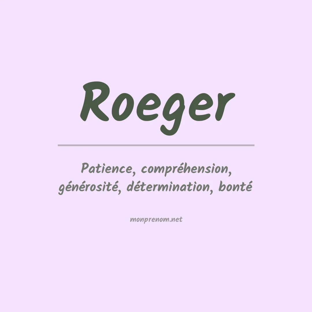 Prénom Roeger
