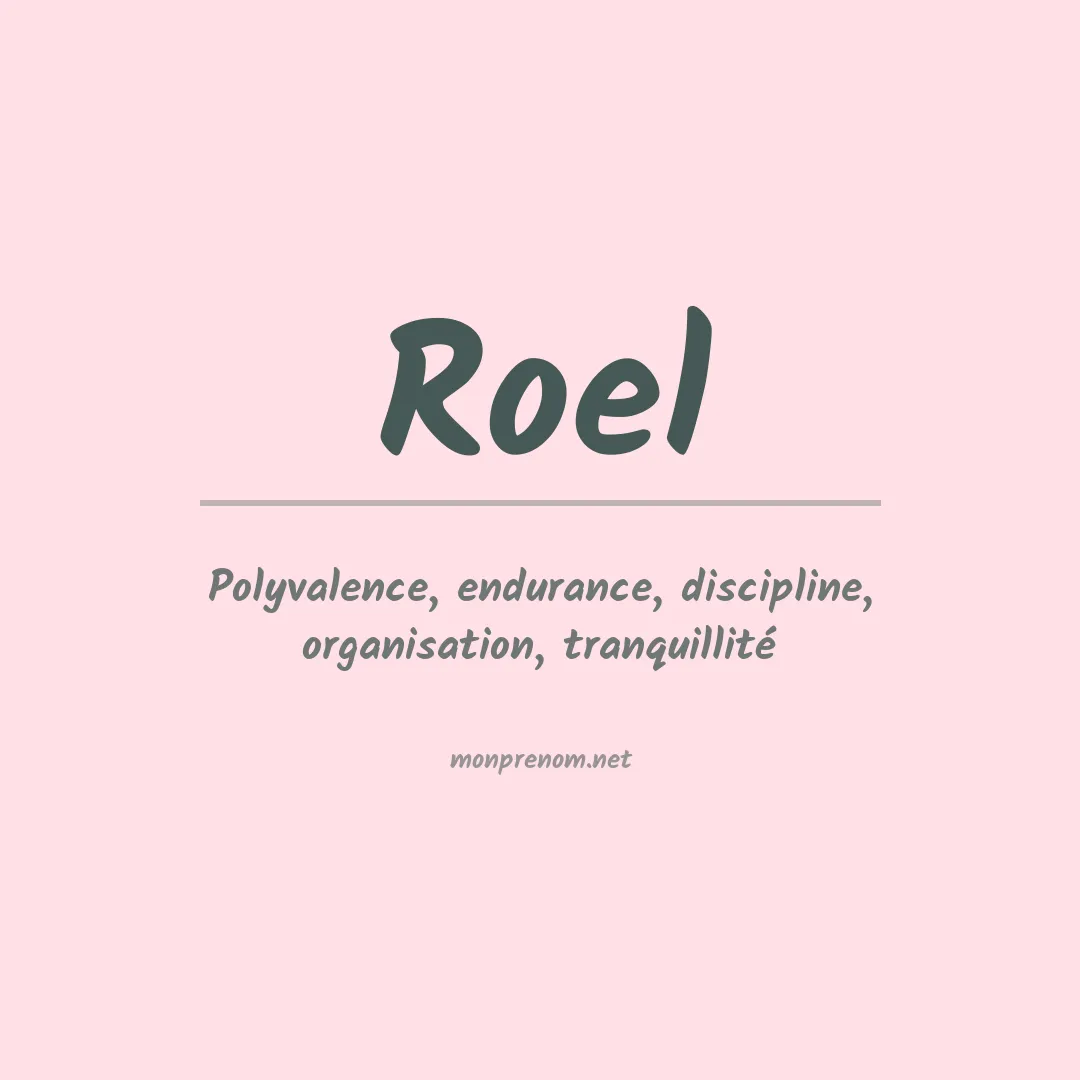 Prénom Roel