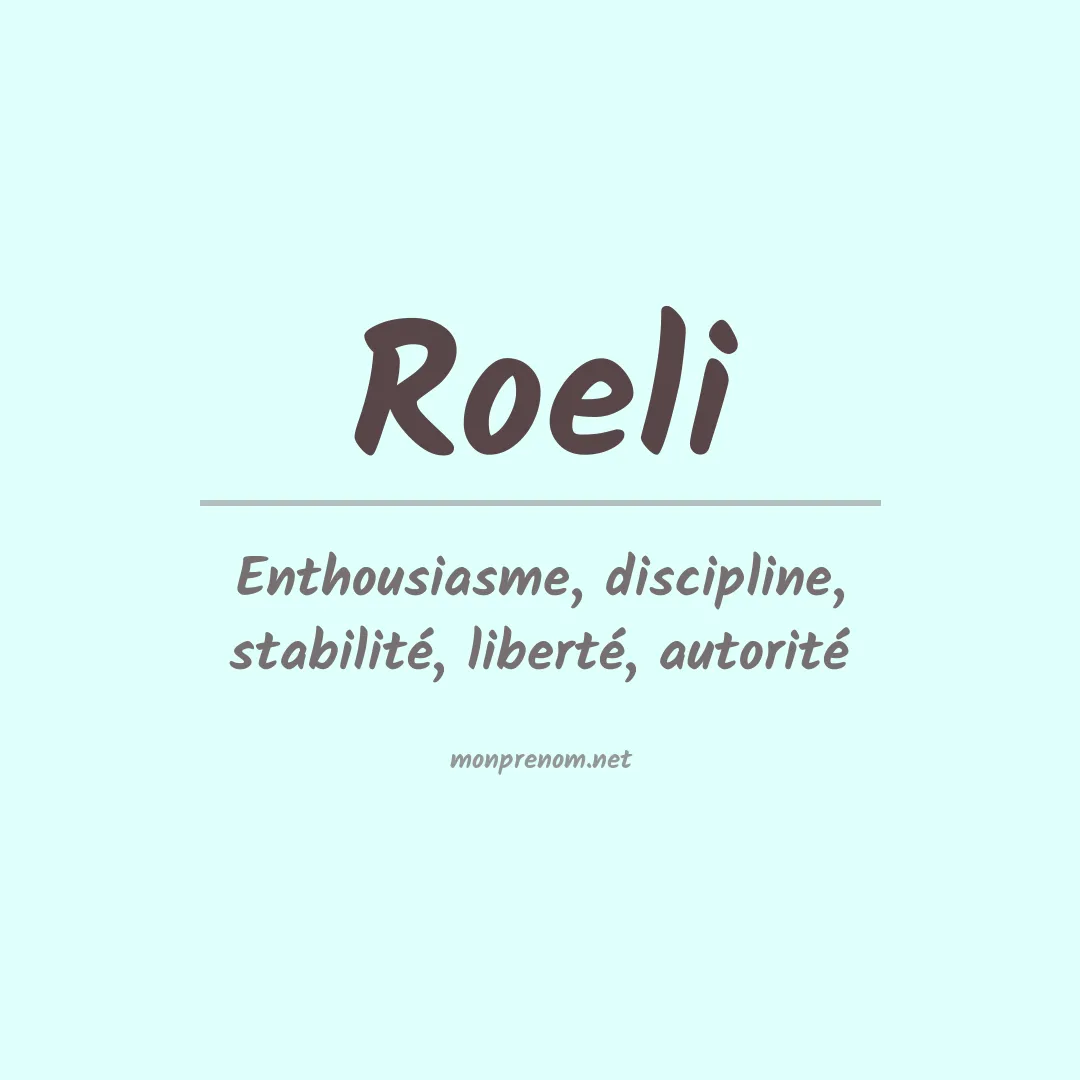 Prénom Roeli