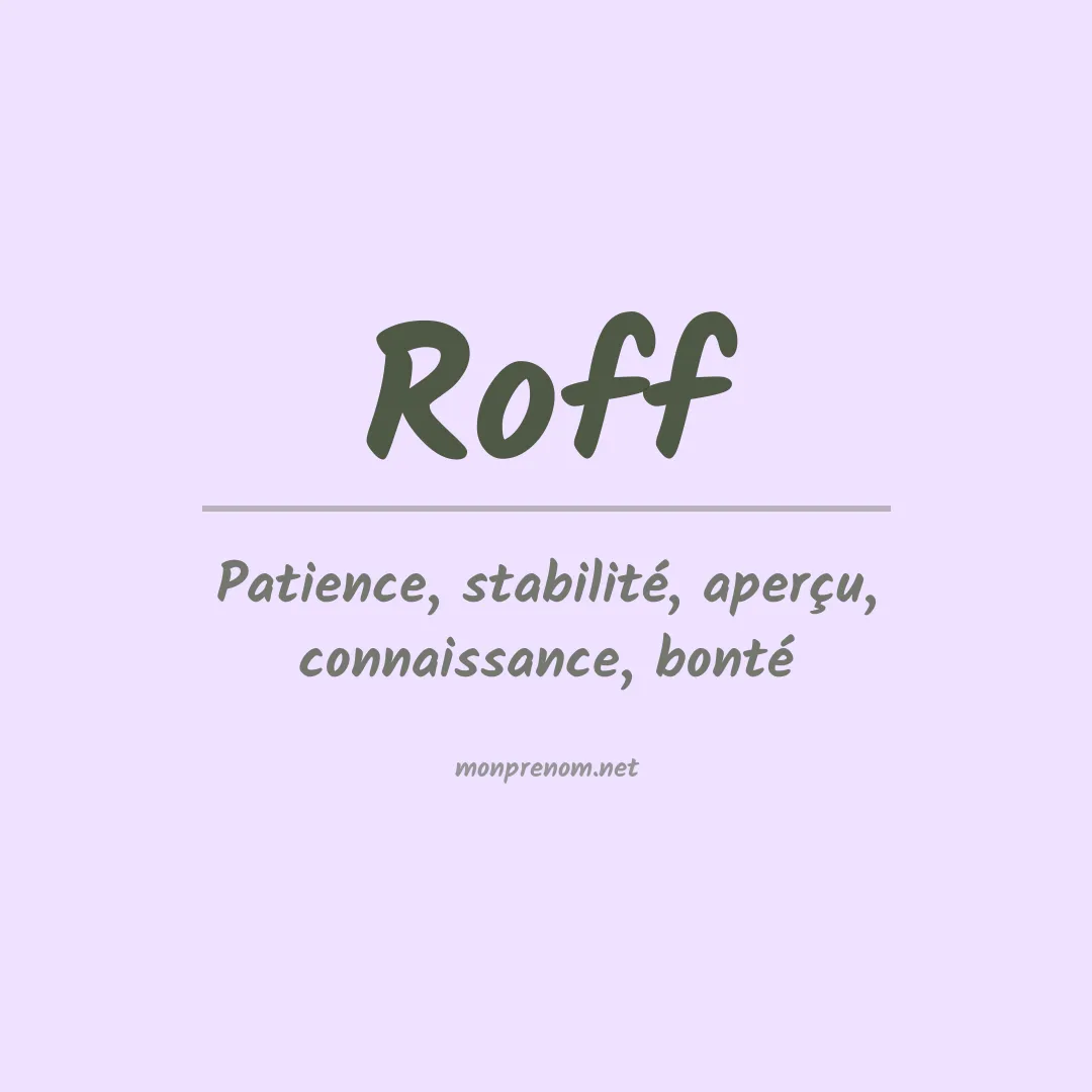 Prénom Roff