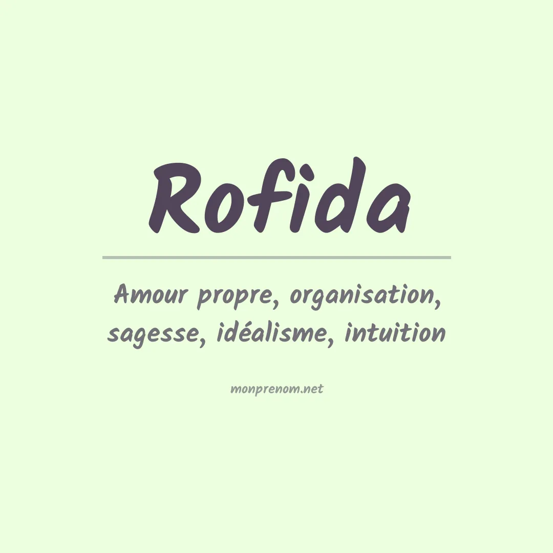 Prénom Rofida