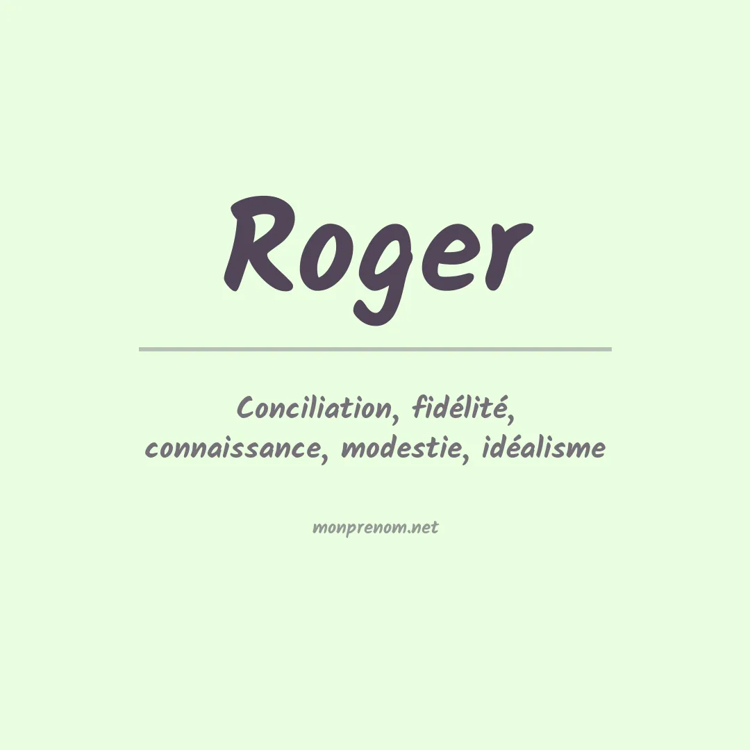 Prénom Roger