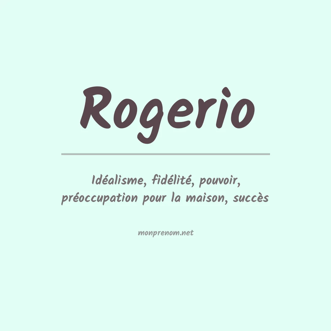 Prénom Rogerio