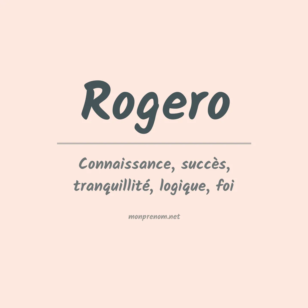 Prénom Rogero