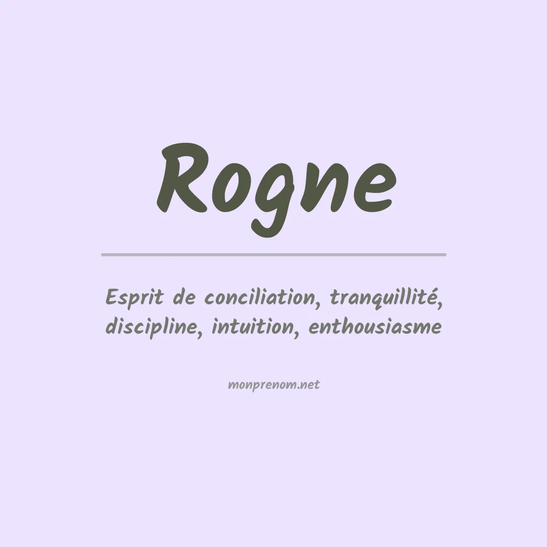 Prénom Rogne