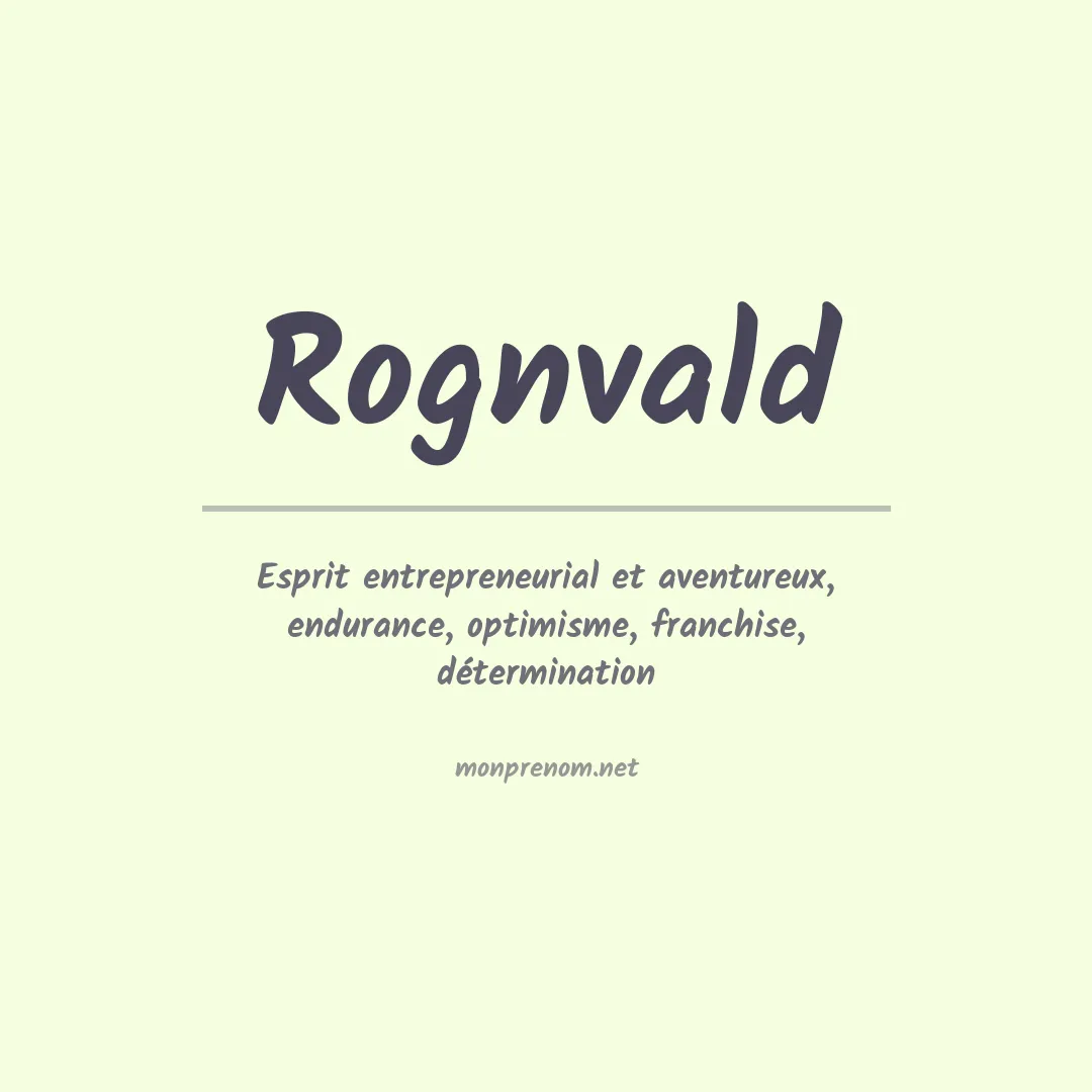 Signification du prénom Rognvald