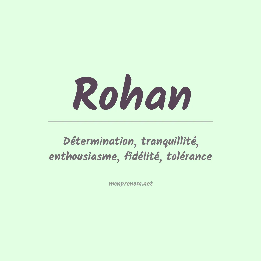 Prénom Rohan