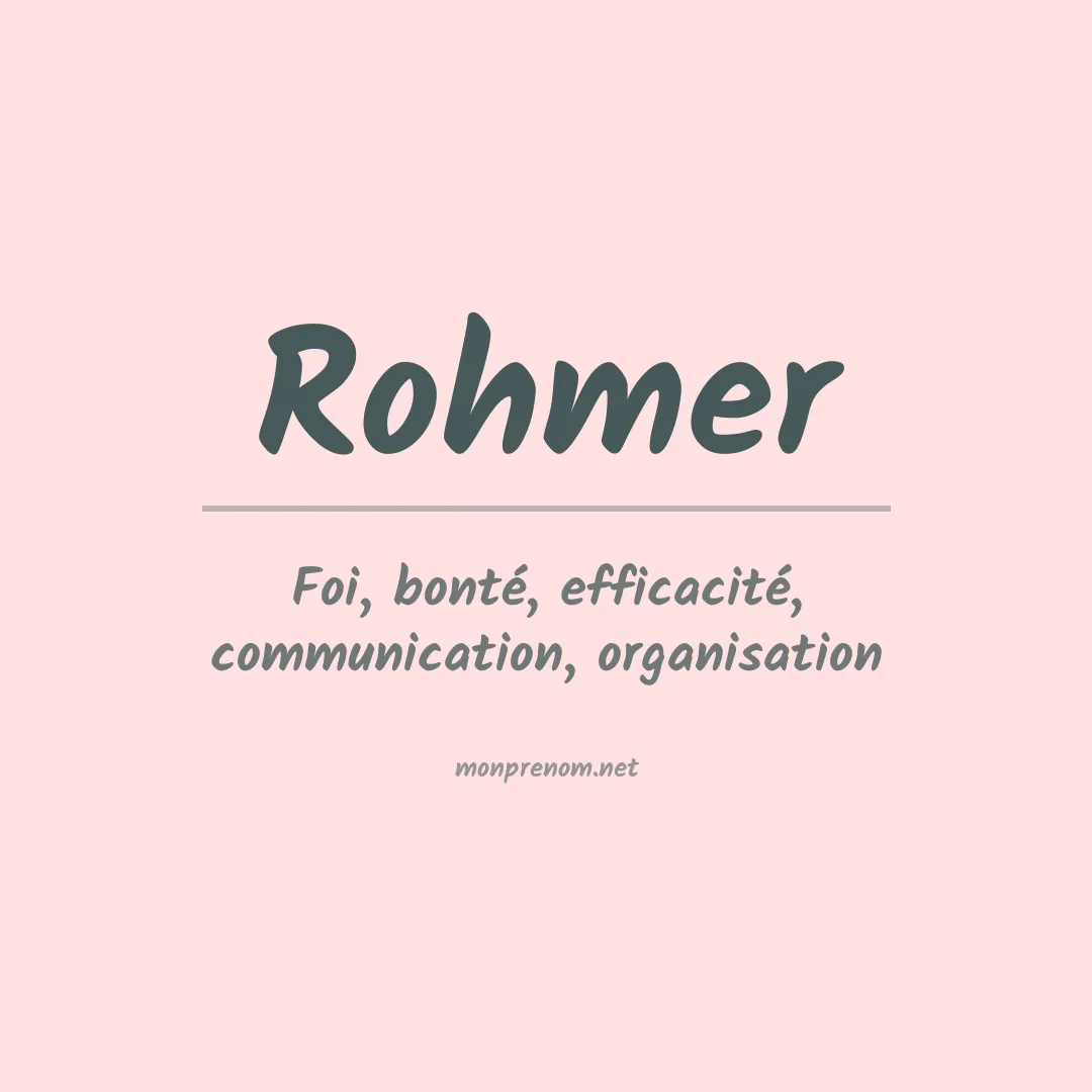 Prénom Rohmer