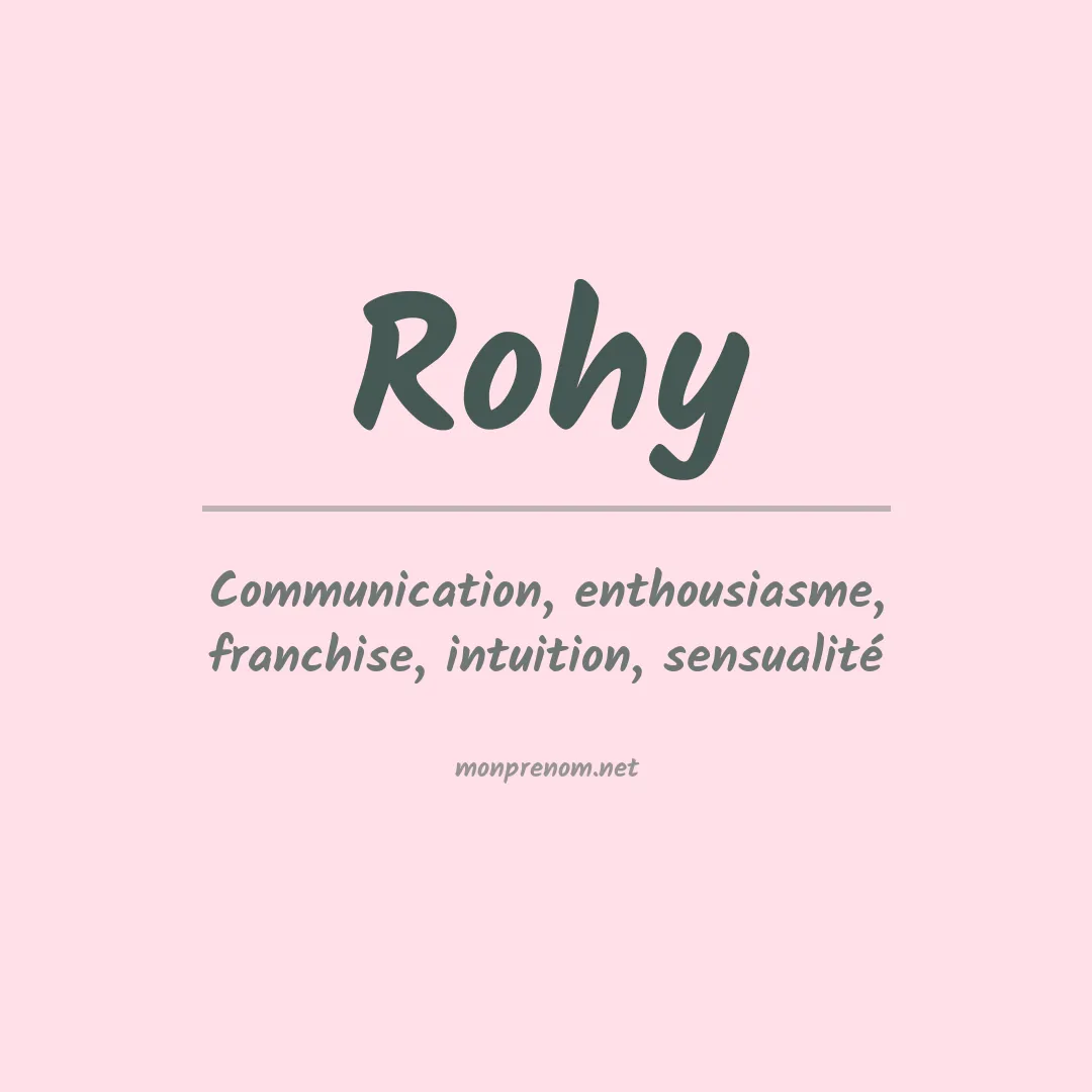 Prénom Rohy