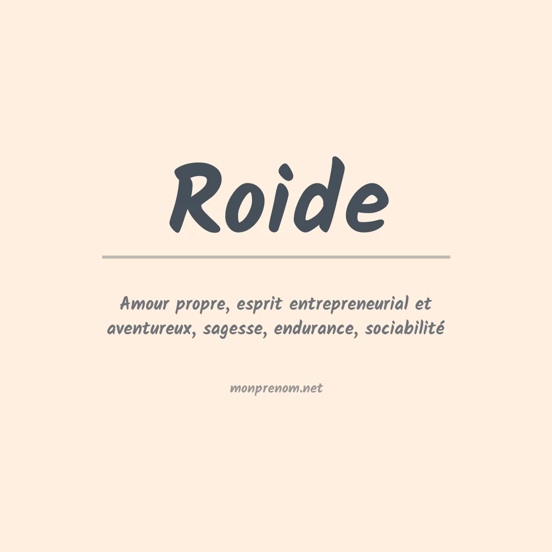 Prénom Roide