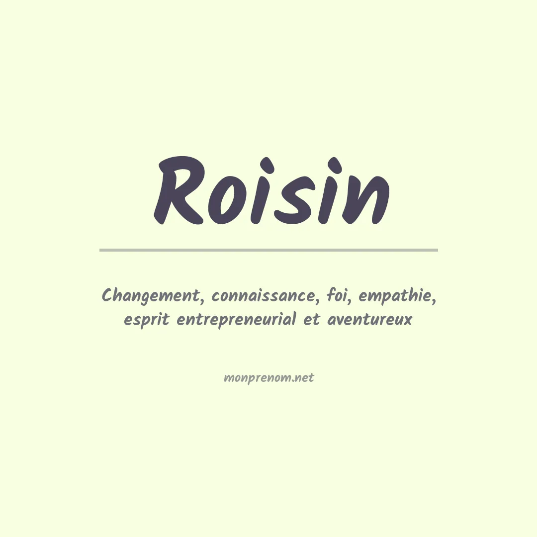 Signification du prénom Roisin