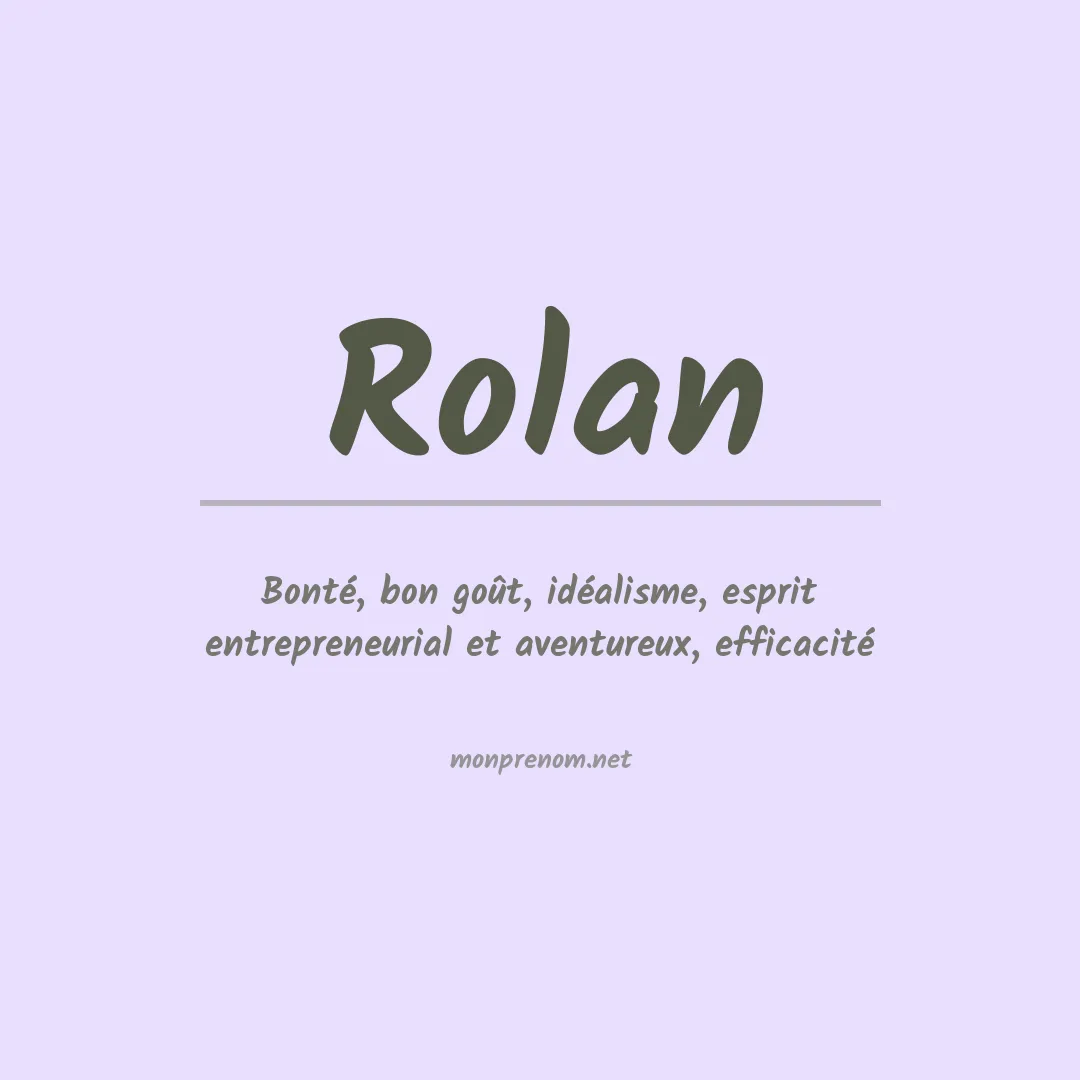 Prénom Rolan