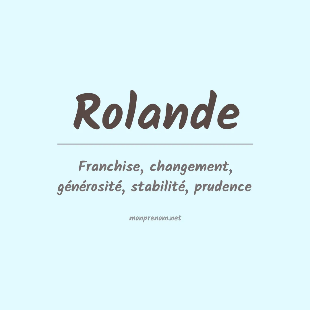 Prénom Rolande