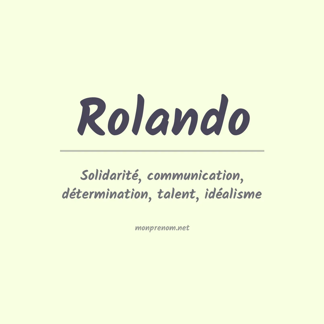 Prénom Rolando
