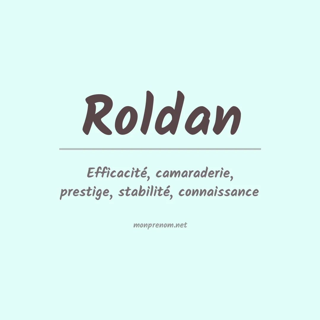 Prénom Roldan