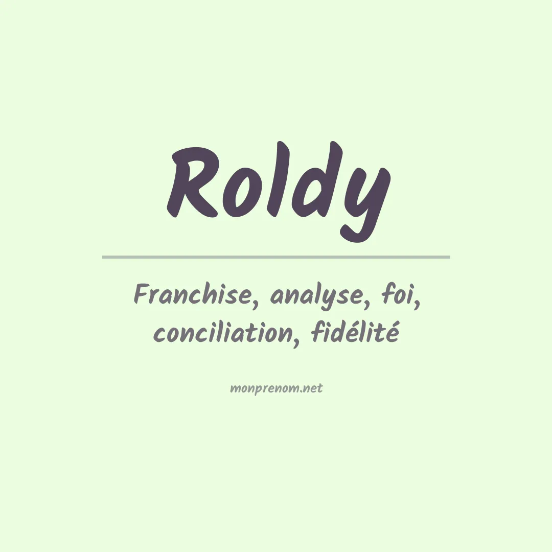 Prénom Roldy